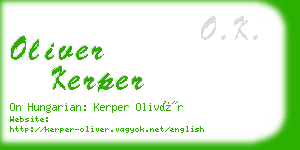 oliver kerper business card